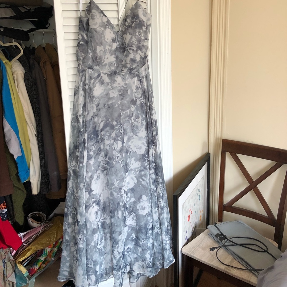 Jenny Yoo Inesse Print Dress - Watercolor Blue